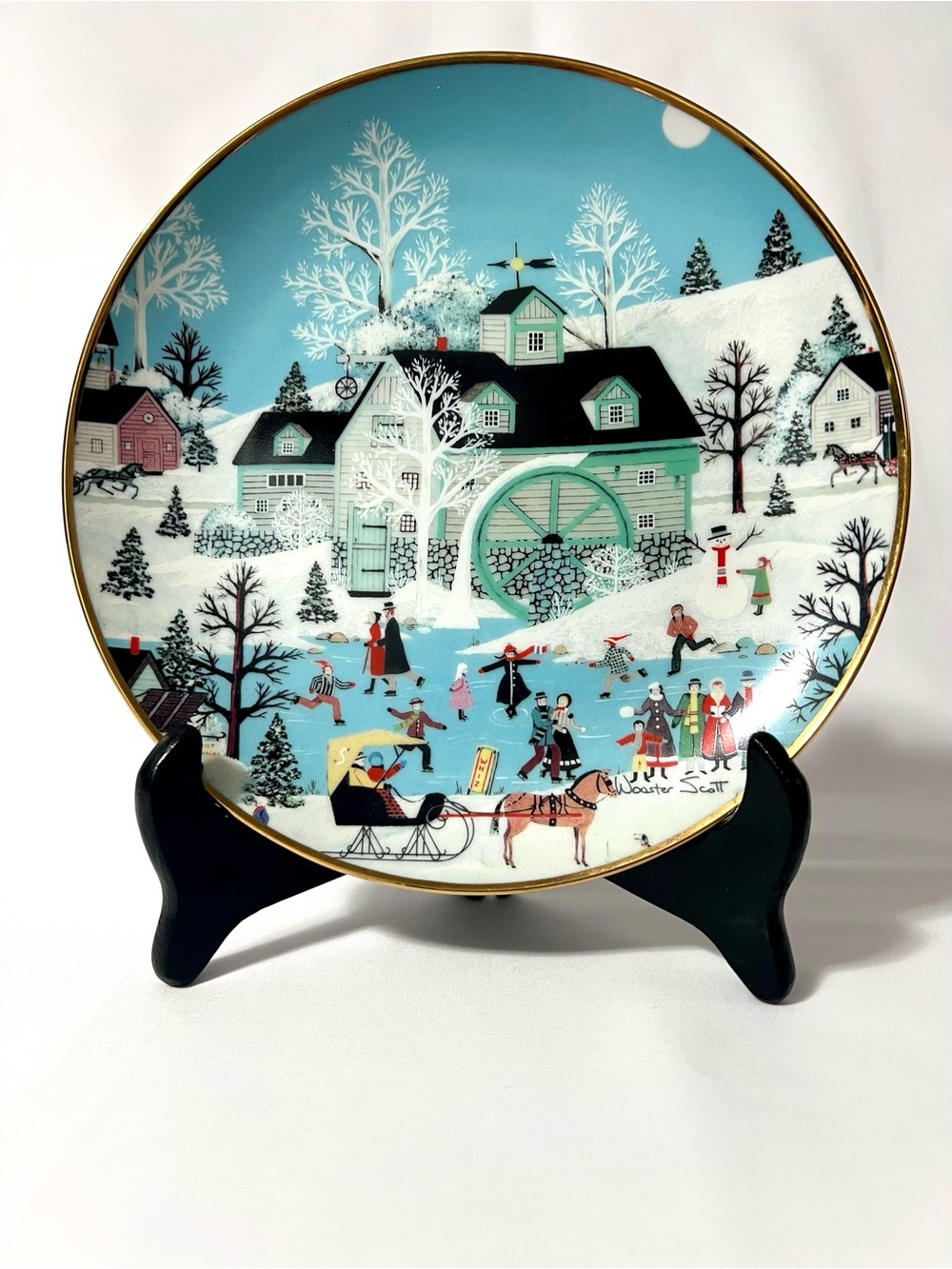 Moonlight Gathering 8 inch. The American Folk Art Collection